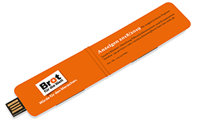 Papier-USB Magnetclip Brot fuer die Welt Abbildung: Papier-USB Magnetclip